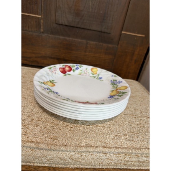 Corelle Chutney Swirl Plates Salad 7" Set Of 7 - Picture 5 of 5
